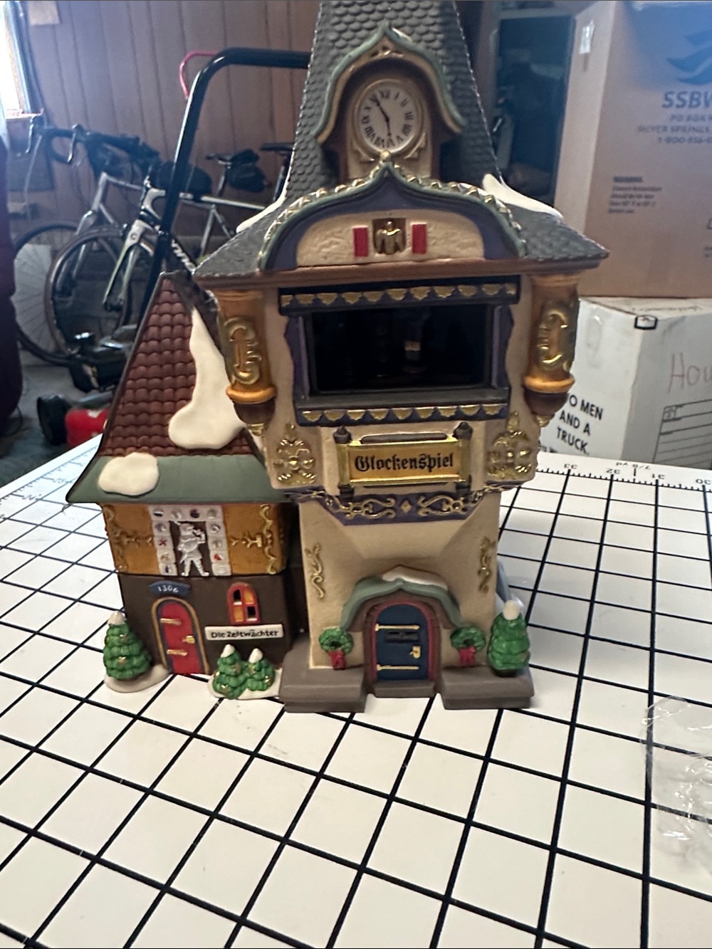 Department 56 Alpine Village Glockenspiel House - Cream, Brown, Green - Picture 2 of 3